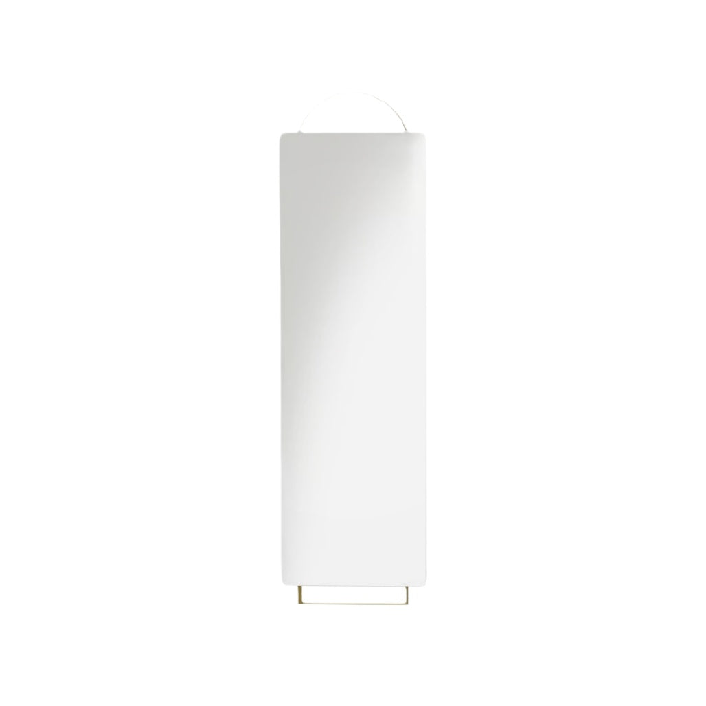 Modern White Wall Lamp with Minimalist Design and Brass Accents